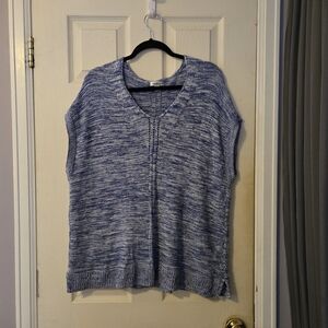 Croft & Barrow Blue Knit Sleeveless Sweater